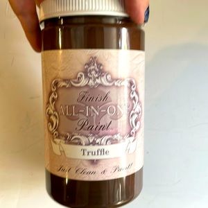 Traditional All in One paint- color is Truffle. Just clean and paint so easy.